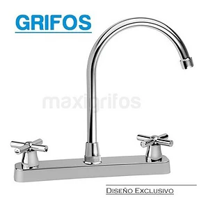 Griferia Llave Lavaplatos 8 Pulgadas Manija Tipo Cruceta