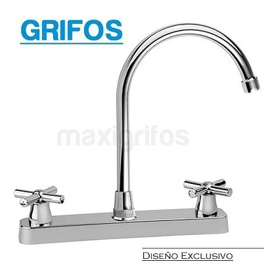 Griferia Llave Lavaplatos 8 Pulgadas Manija Tipo Cruceta