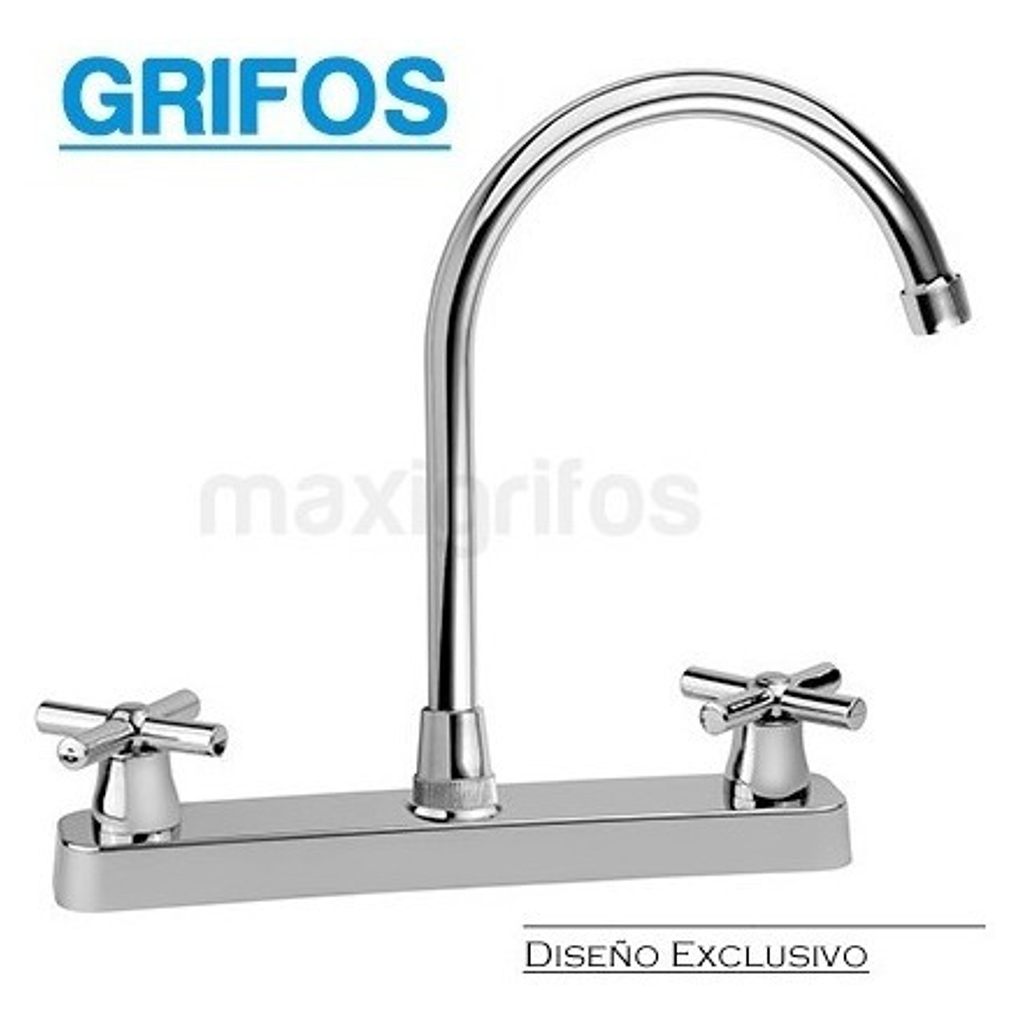 Griferia Llave Lavaplatos 8 Pulgadas Manija Tipo Cruceta 1