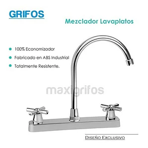 Griferia Llave Lavaplatos 8 Pulgadas Manija Tipo Cruceta