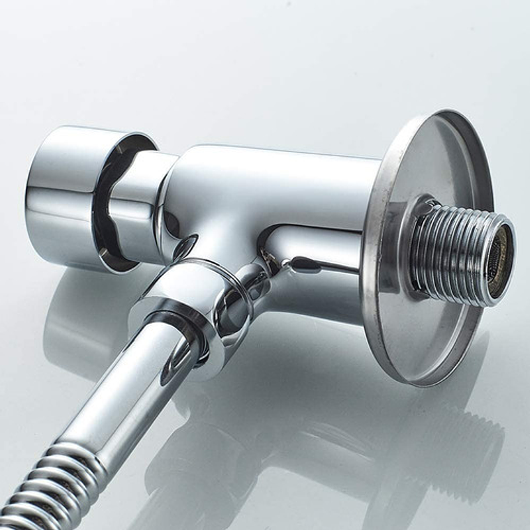 Griferia O Llave Para Orinal Tipo Push Metálica 4