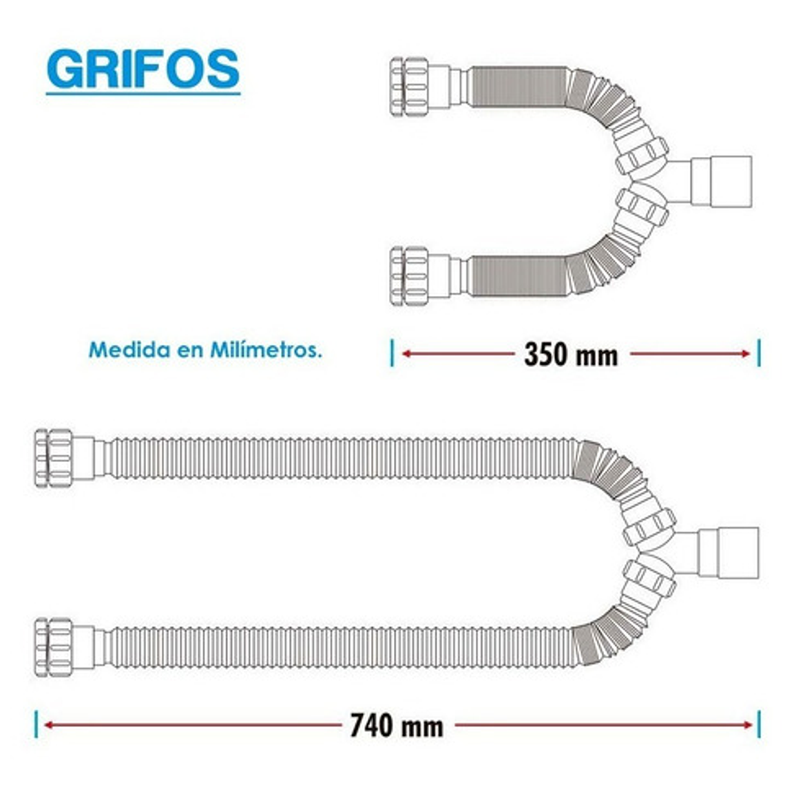 Sifón Flexible Doble Para Lavaplatos O Lavamanos O Lavadero 4