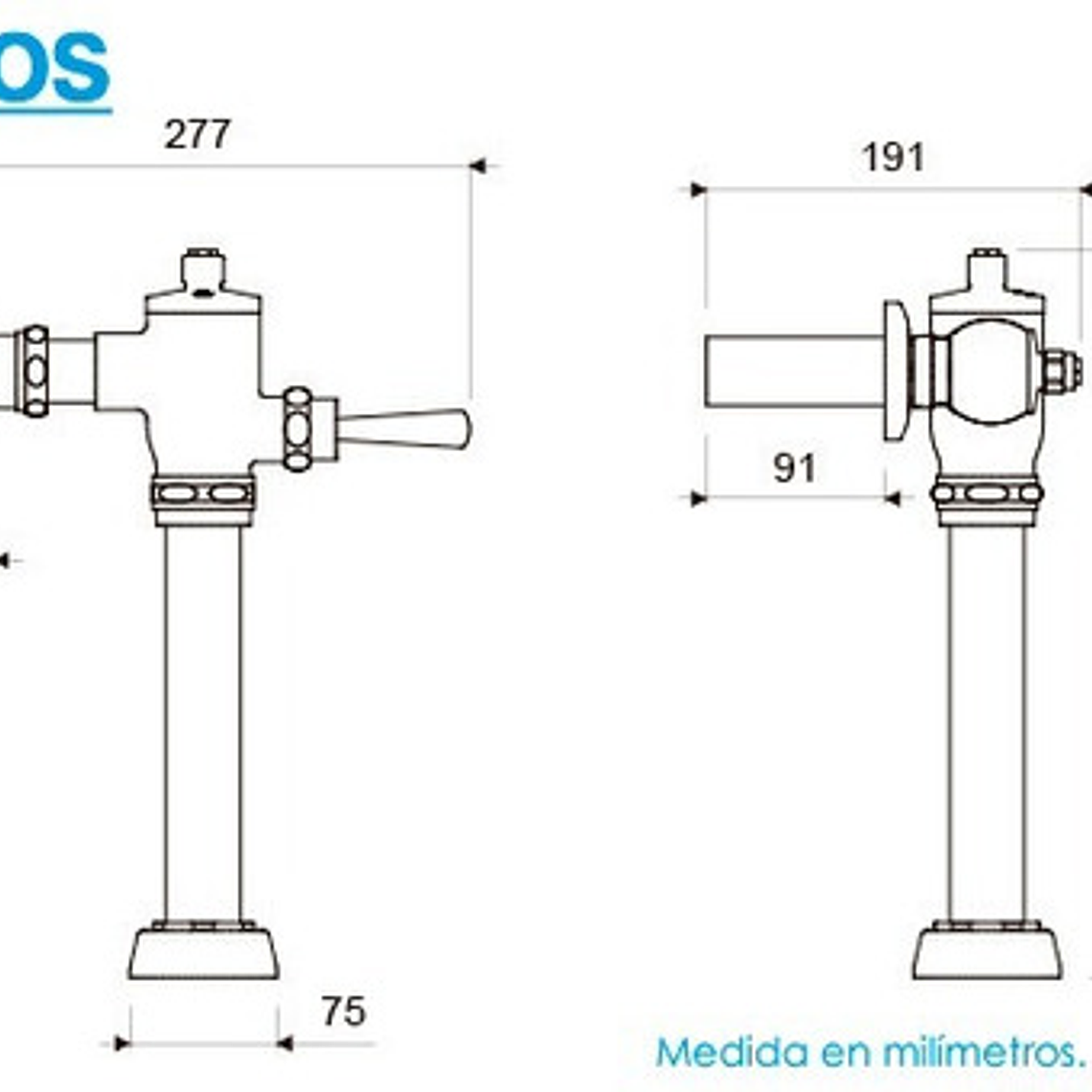 Fluxometro Para Sanitario En Bronce 5 Años De Garantía 3
