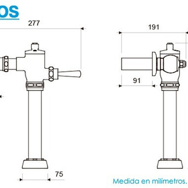 Fluxometro Para Sanitario En Bronce 5 Años De Garantía 3