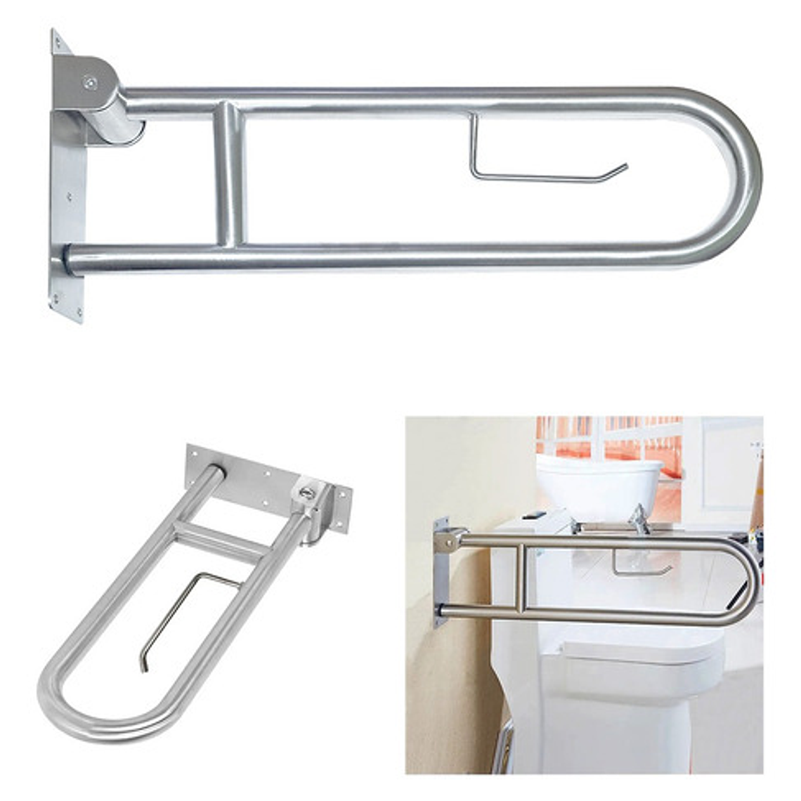 Barra De Seguridad Abatible En Acero 304  Inoxidable 4