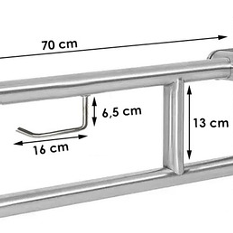 Barra De Seguridad Abatible En Acero 304  Inoxidable 10