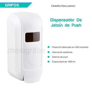 Dispensador Jabón Push De 1000 Ml.