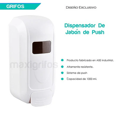 Dispensador Jabón Push De 1000 Ml.