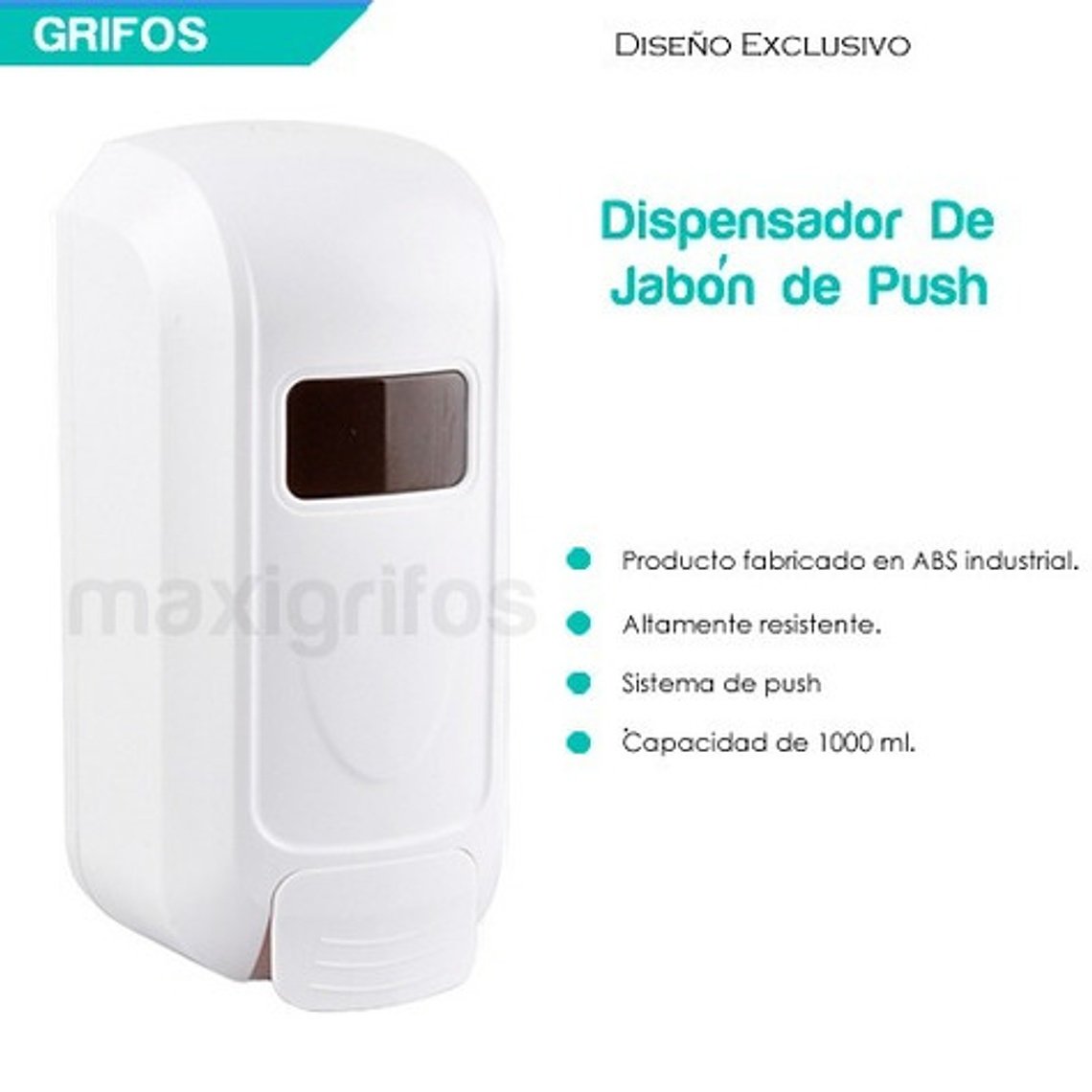 Dispensador Jabón Push De 1000 Ml. 1