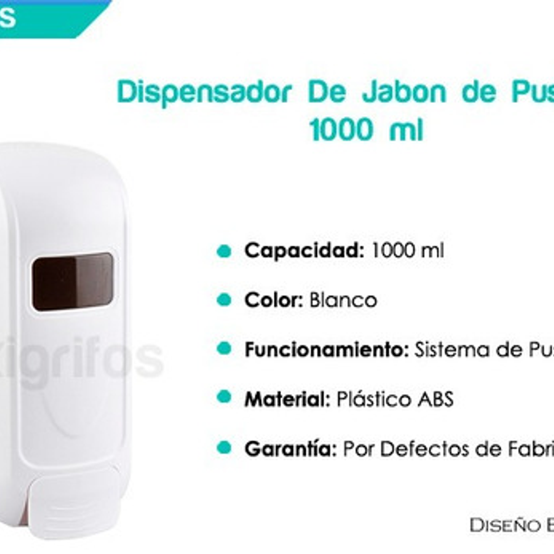 Dispensador Jabón Push De 1000 Ml. 3