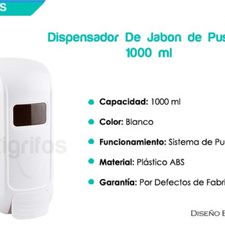 Dispensador Jabón Push De 1000 Ml. 3