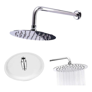 Regadera Para Ducha Metálica 20 X 20 Redonda Incluye Tubo