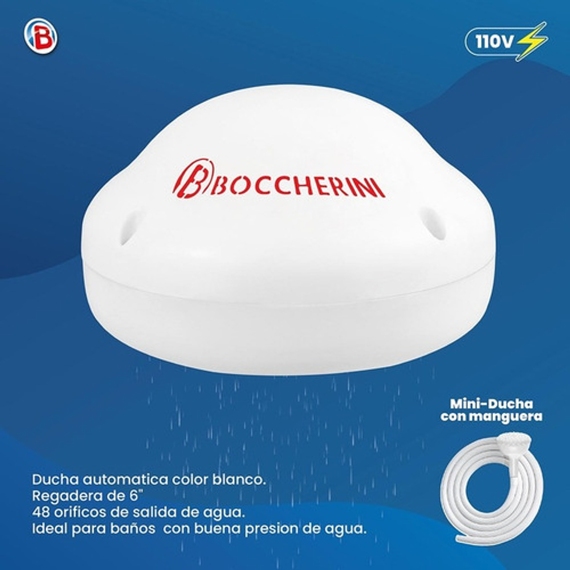 Columna Ducha Eléctrica Boccherini Premium Blanca 3