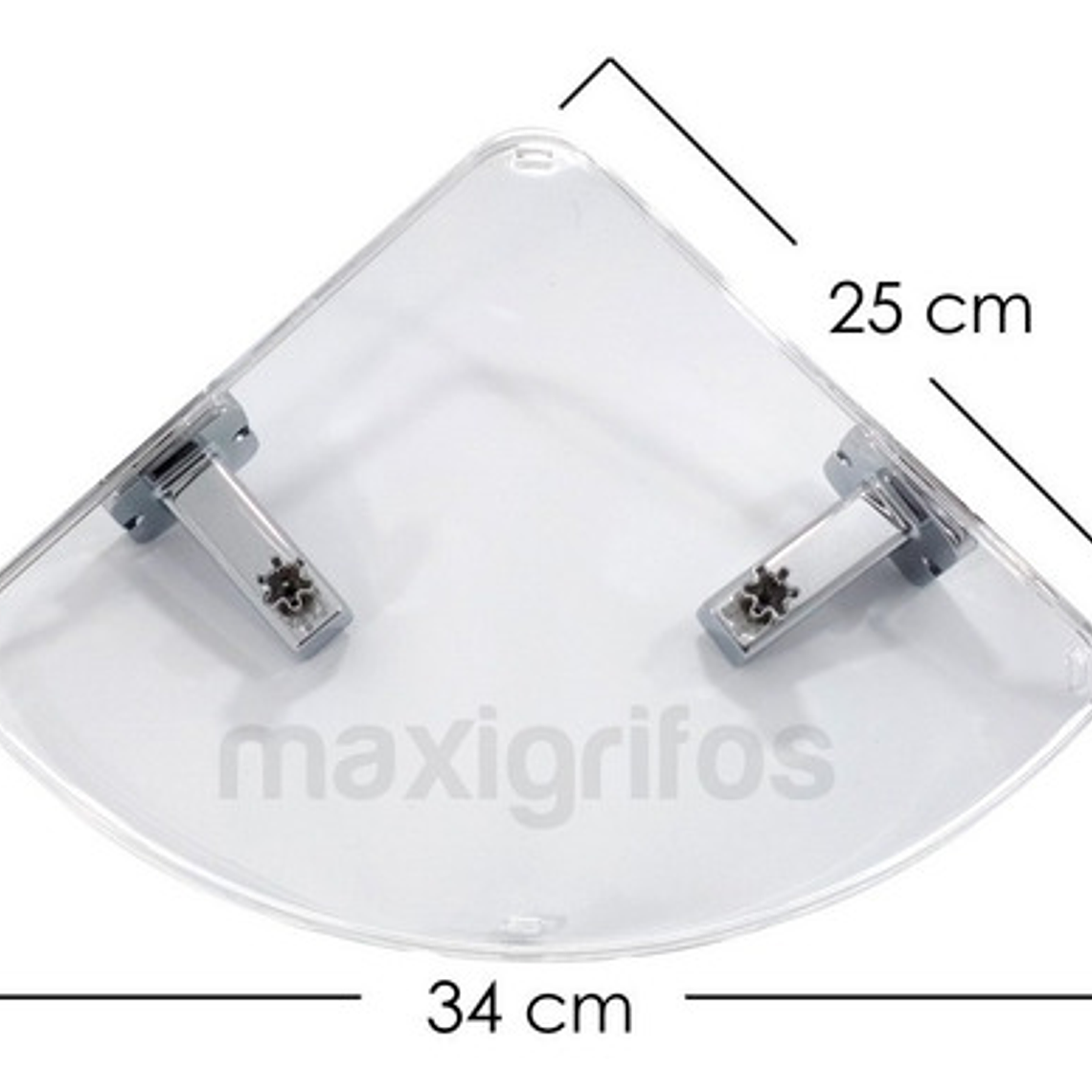 Repisa Esquinera Acrílica Maxigrifos Resistente  34cm X 25cm 4
