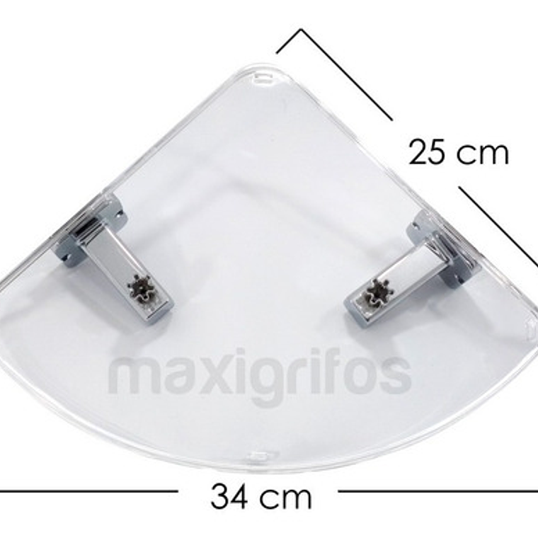 Repisa Esquinera Acrílica Maxigrifos Resistente  34cm X 25cm 4