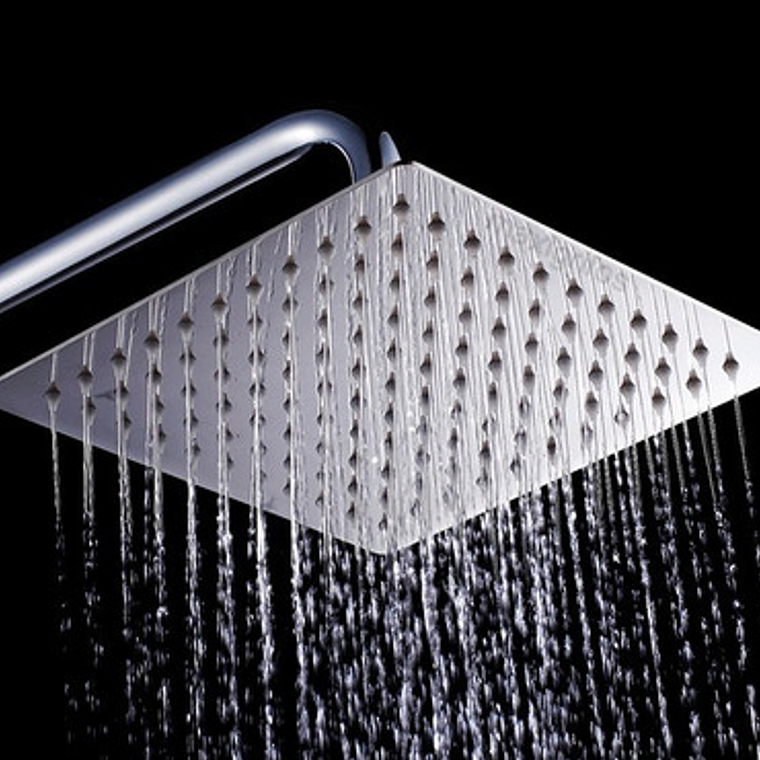 Regadera Para Ducha Metálica 30 X 30 Cuadrada Incluye Tubo 3
