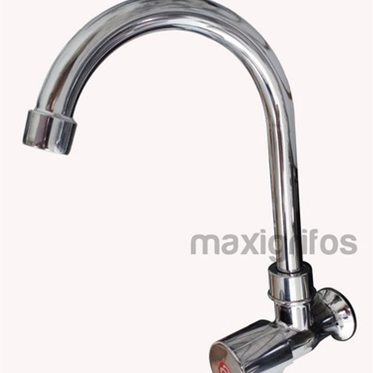 Griferia Lavaplatos Agua Fría Cuello Alto Redondo De Pared 1