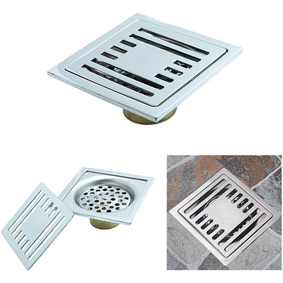 Rejilla Piso En Acero 10x10 Antiolor Y Anticucarachas