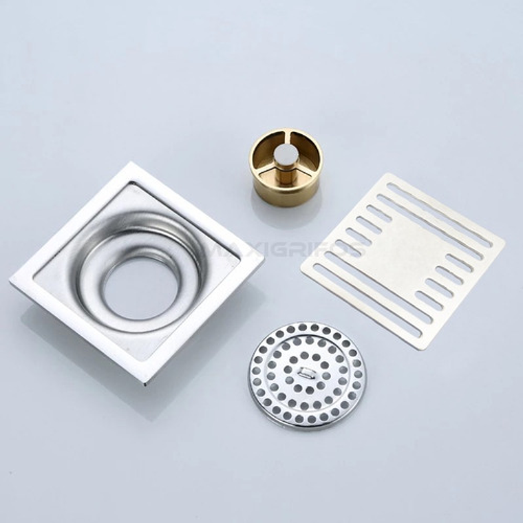 Rejilla Piso En Acero 10x10 Antiolor Y Anticucarachas 4