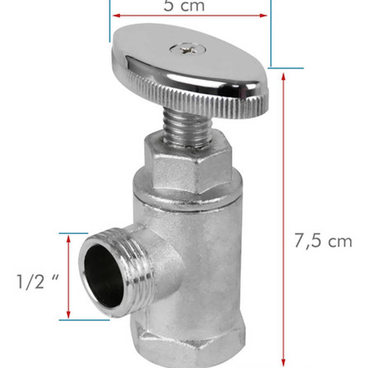 Registro Regulación 1/2 X 1/2 Metálico 3