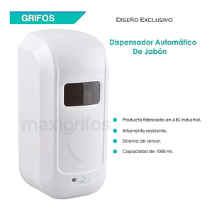 Dispensador Jabón Automático Con Sensor De 1000 Ml.