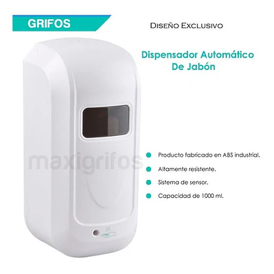 Dispensador Jabón Automático Con Sensor De 1000 Ml.