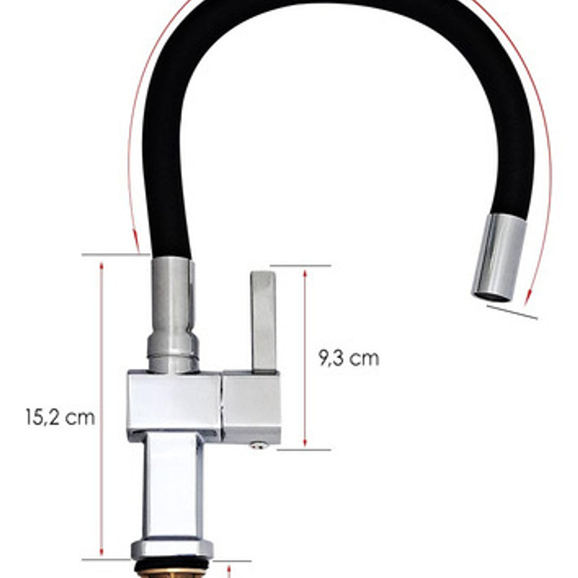 Griferia Lavaplatos Agua Fría Cuello Flexible Metálica 3