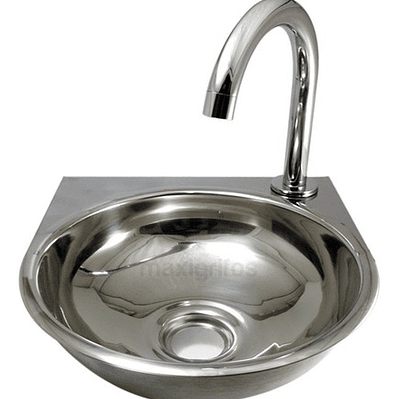 Lavamanos En Acero 35 X 38 Con Plataforma Para El Grifo