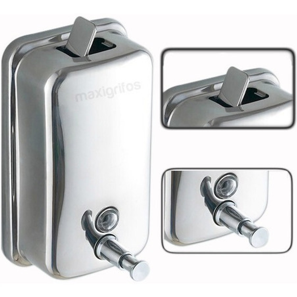 Dispensador De Jabón Líquido Acero Inox. 500 Ml 1