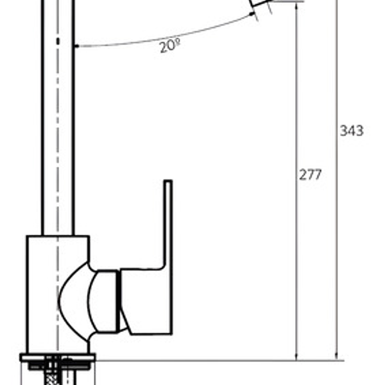 Grifo Mezclador Monomando Boccherini S.a.s Yw352-07 Negro 2
