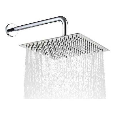 Regadera Para Ducha Metálica 15 X 15 Cuadrada Incluye Tubo