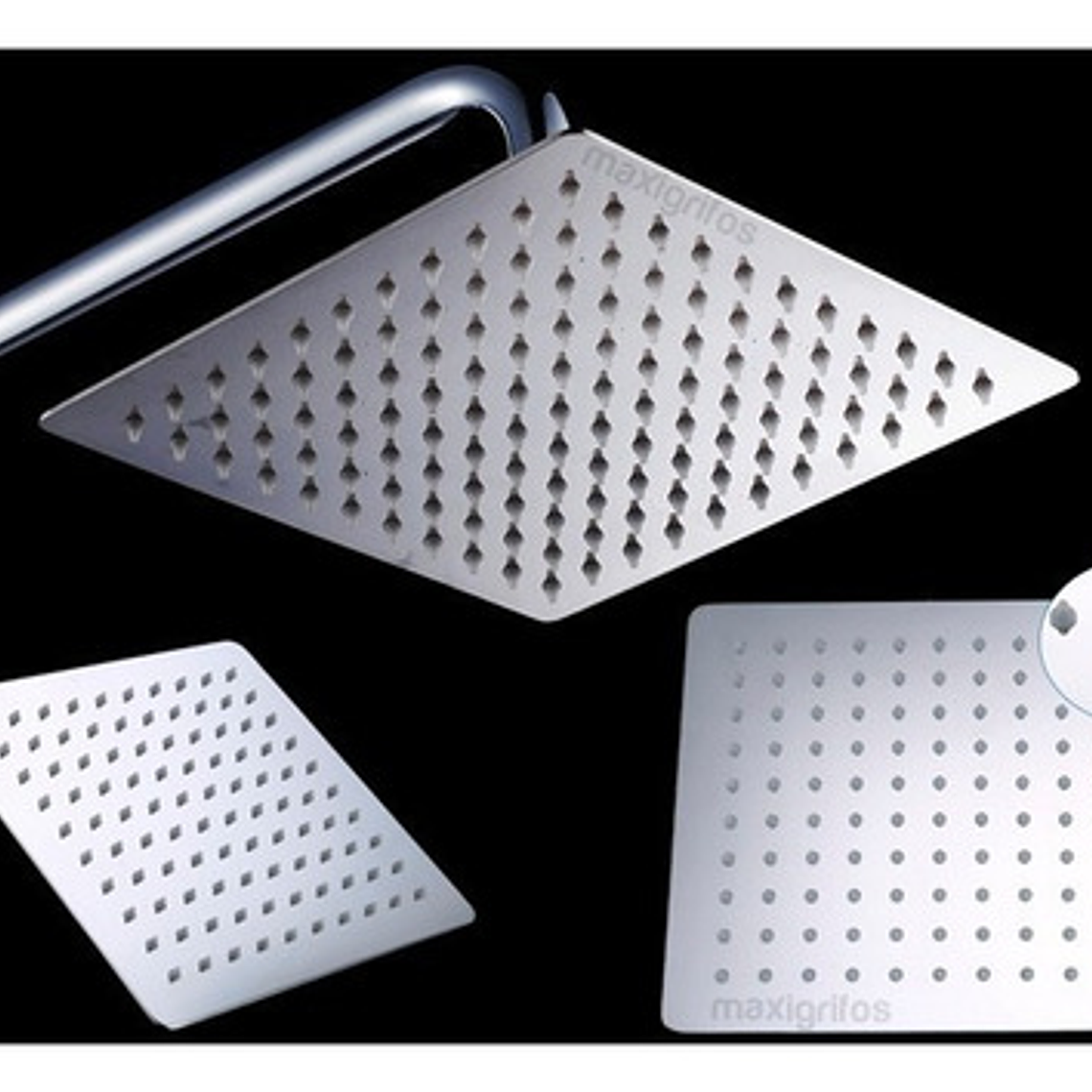 Regadera Para Ducha Metálica 15 X 15 Cuadrada Incluye Tubo 8