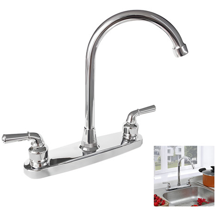 Griferia Llave Lavaplatos 8 Pulgadas Manija Tipo Palanca 1