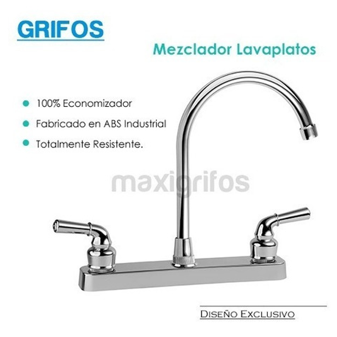 Griferia Llave Lavaplatos 8 Pulgadas Manija Tipo Palanca 5