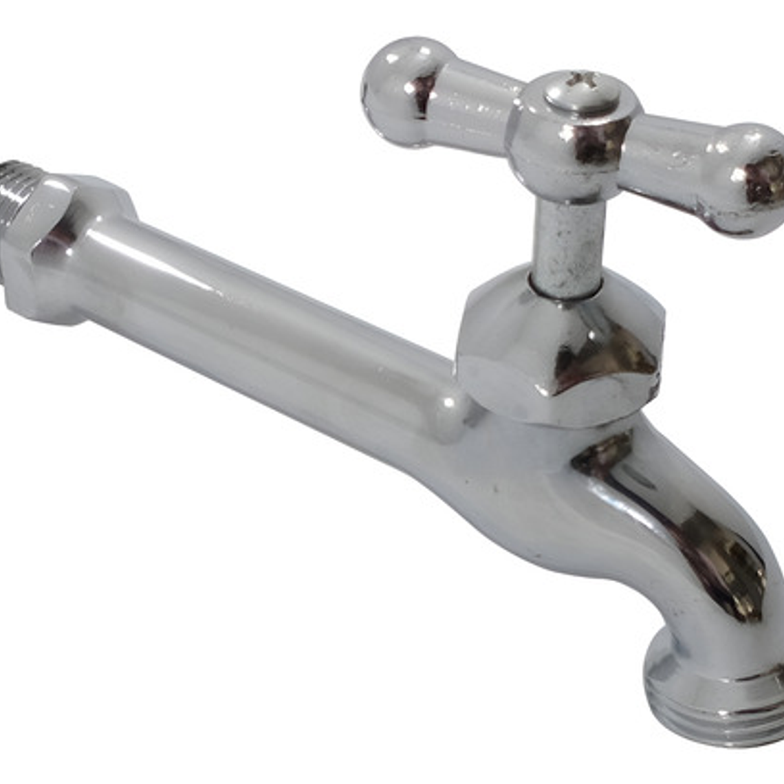 Llave Jardín O Lavadero Larga Maxigrifos Cromada Metálica 1