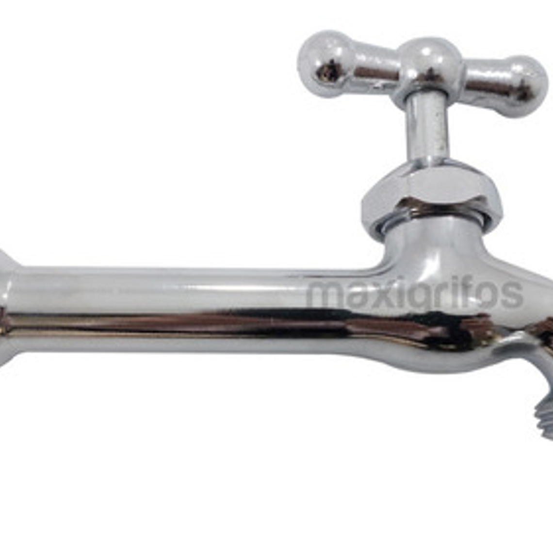 Llave Jardín O Lavadero Larga Maxigrifos Cromada Metálica 2