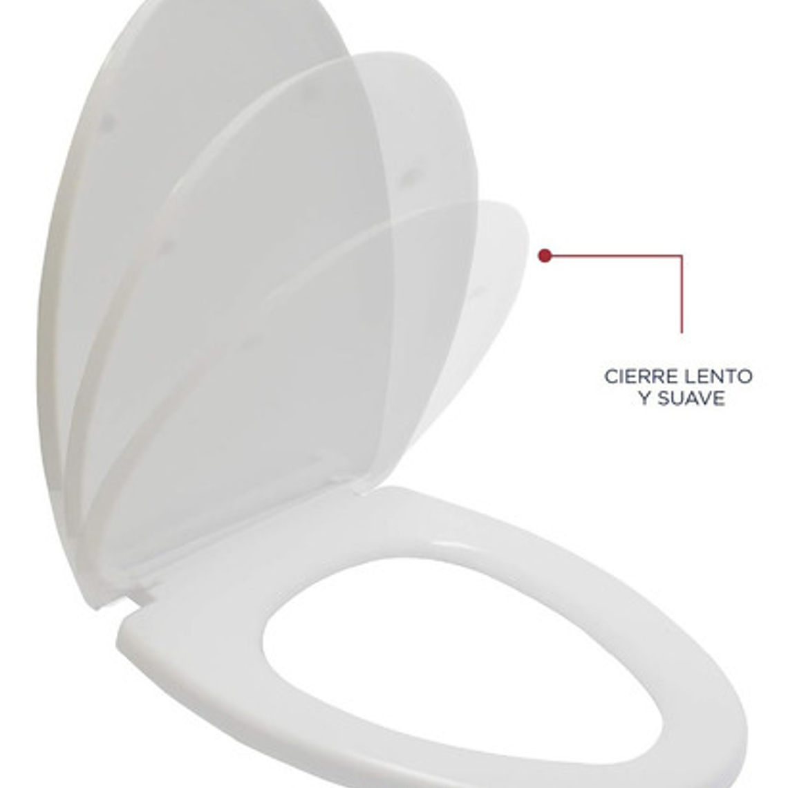 Tapa Para Sanitario Blanca Alongada Caída Lenta 4