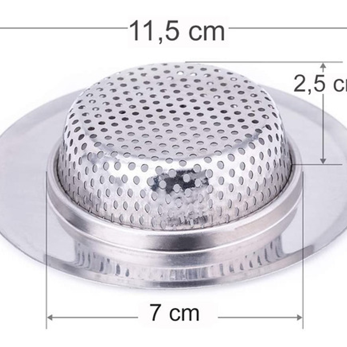 Rejilla Para Lavaplatos De 4 Pulgadas Acero Inoxidable 3