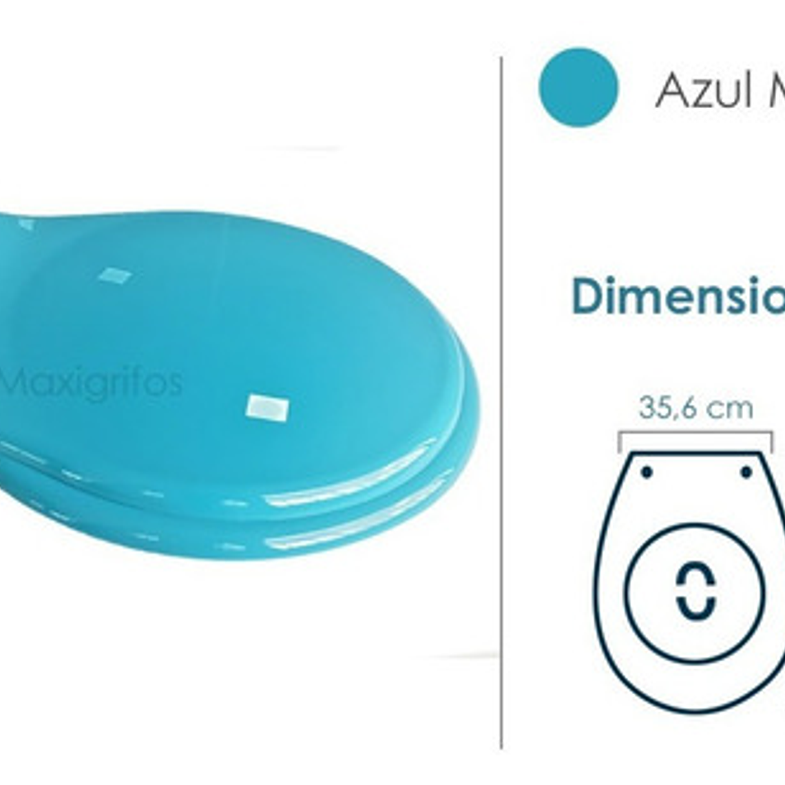 Tapa Asiento Sanitario Azul Marino Redondo 0 2