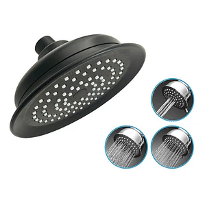 Regadera Ducha Negra 3 Tipos De Chorros No Incluye Tubo
