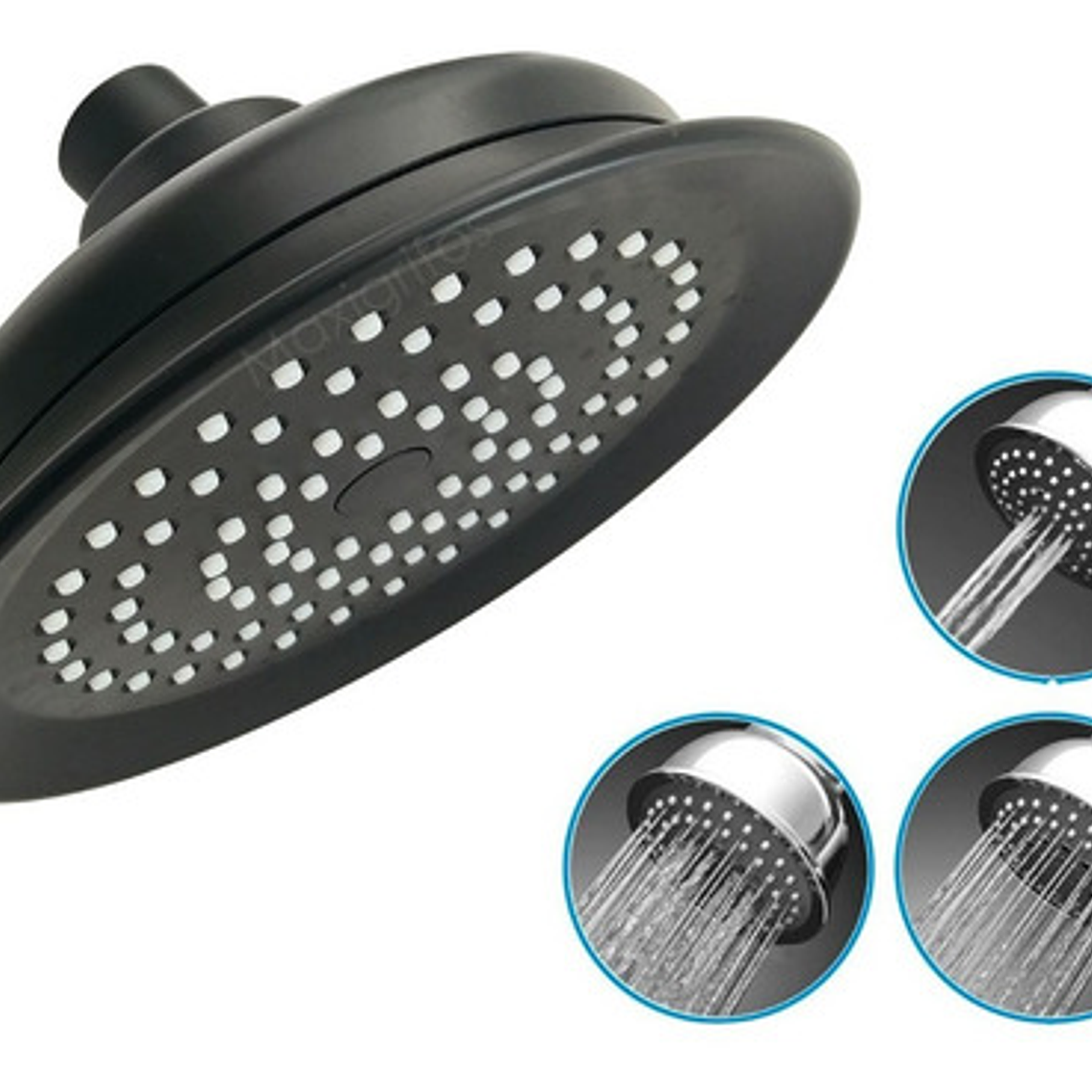Regadera Ducha Negra 3 Tipos De Chorros No Incluye Tubo 1