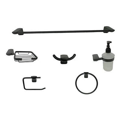 Kit Accesorios Para Baño Negro Mate