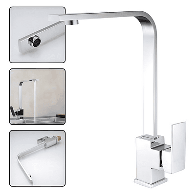 Griferia Para Lavaplatos Monocontrol Cuello Alto Recto