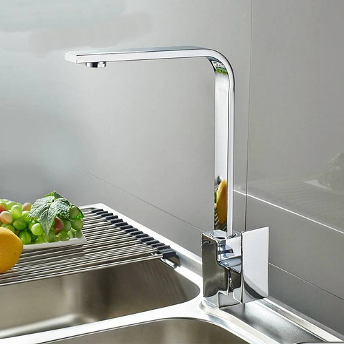 Griferia Para Lavaplatos Monocontrol Cuello Alto Recto 3