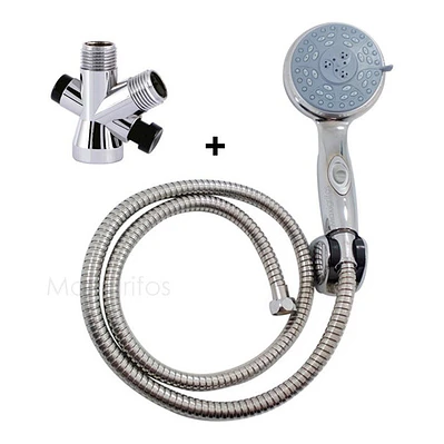 Ducha Teléfono 5 Funciones (tipos De Chorro) + Desviador