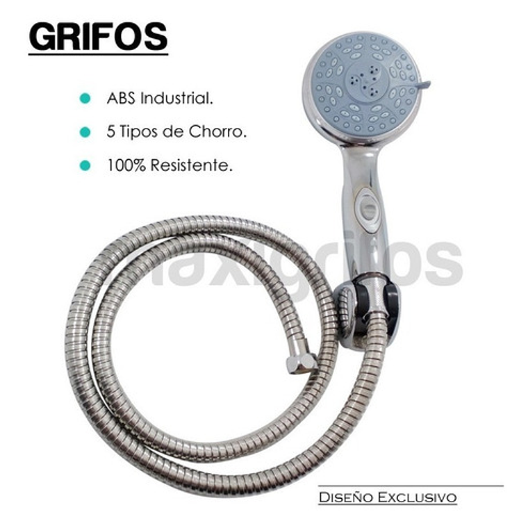 Ducha Teléfono 5 Funciones (tipos De Chorro) + Desviador 2