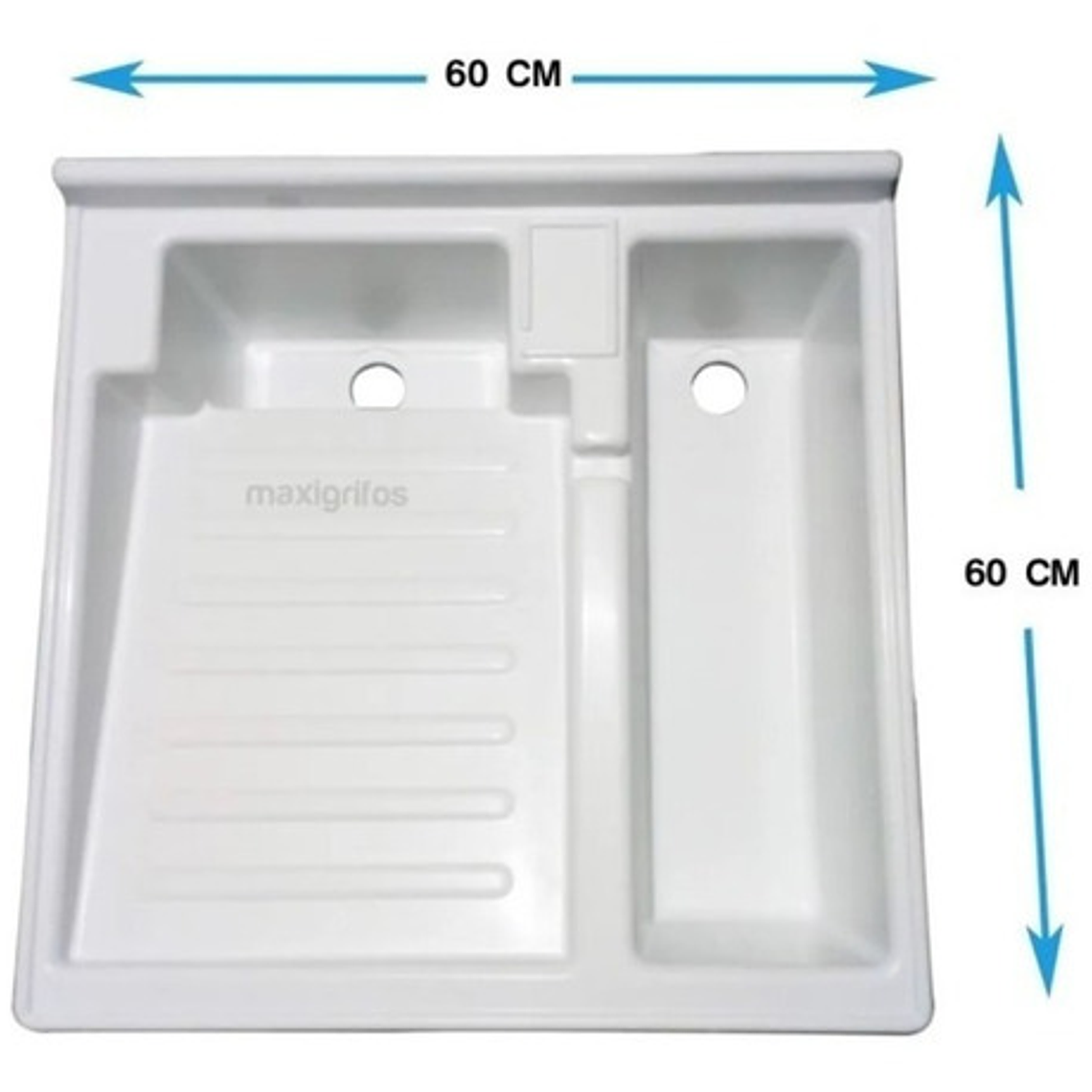 Lavadero Plástico 60 X 60, Tanque Y Válvulas De Pozuelo 5