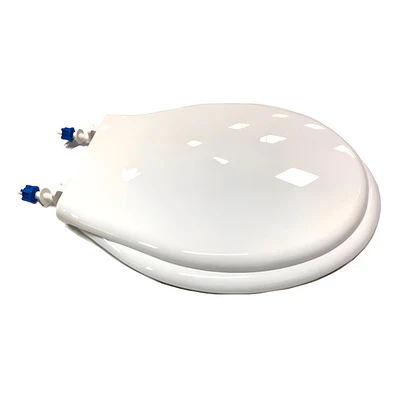 Asiento Sanitario Redondo Aquablue Blanco Liso Propileno 40.6x35.6 Cm