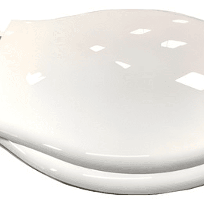 Asiento Sanitario Redondo Aquablue Blanco Liso Propileno 40.6x35.6 Cm