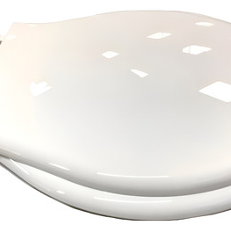 Asiento Sanitario Redondo Aquablue Blanco Liso Propileno 40.6x35.6 Cm 1